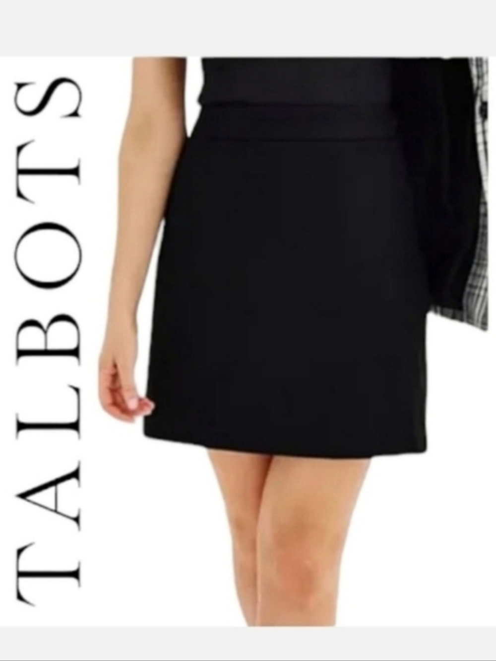 T by TALBOTS Black Classic Skort Cotton Blend Side Zip Pockets Sz PS NWT Active